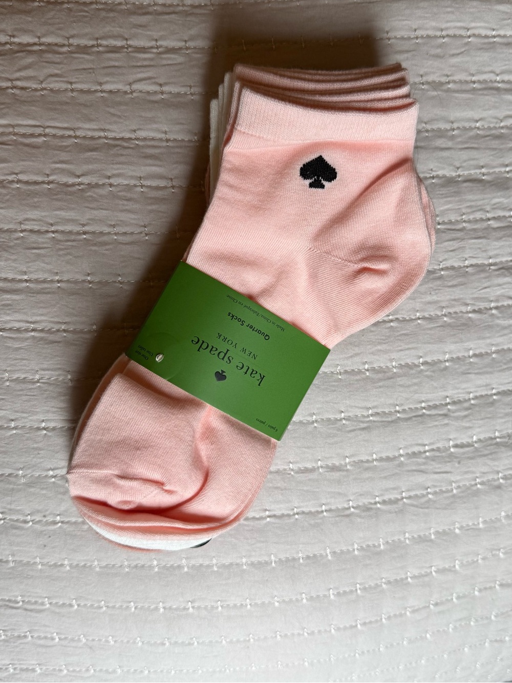 kate spade Quarter Socks - Pink - 6 Pack